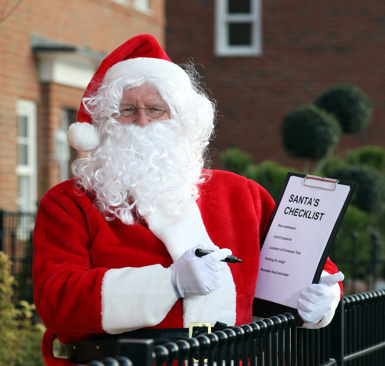 Father Christmas is preparing for his festive deliveries with a visit